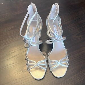 Diane Von Furstenberg Gold Strappy Sandal Heels Size 9